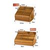 Wood Desktop Storage Box Detachable Multifunctional Phone Holder Easy to Install 12/24-Grid Phone Management Storage