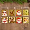 100Pcs Christmas Cookie Candy Bag Santa Claus Plastic Biscuit Gift Packaging Bag Xmas Party Decoration Supplies New Year 2025