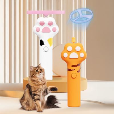 Kat Speelgoed Oplaadbare Vliegende Schijf Werper met 6 Vliegende Schijven Interactief Katten Speelgoed voor Binnen Buiten Spelen Jachtinstinct Stimulatie