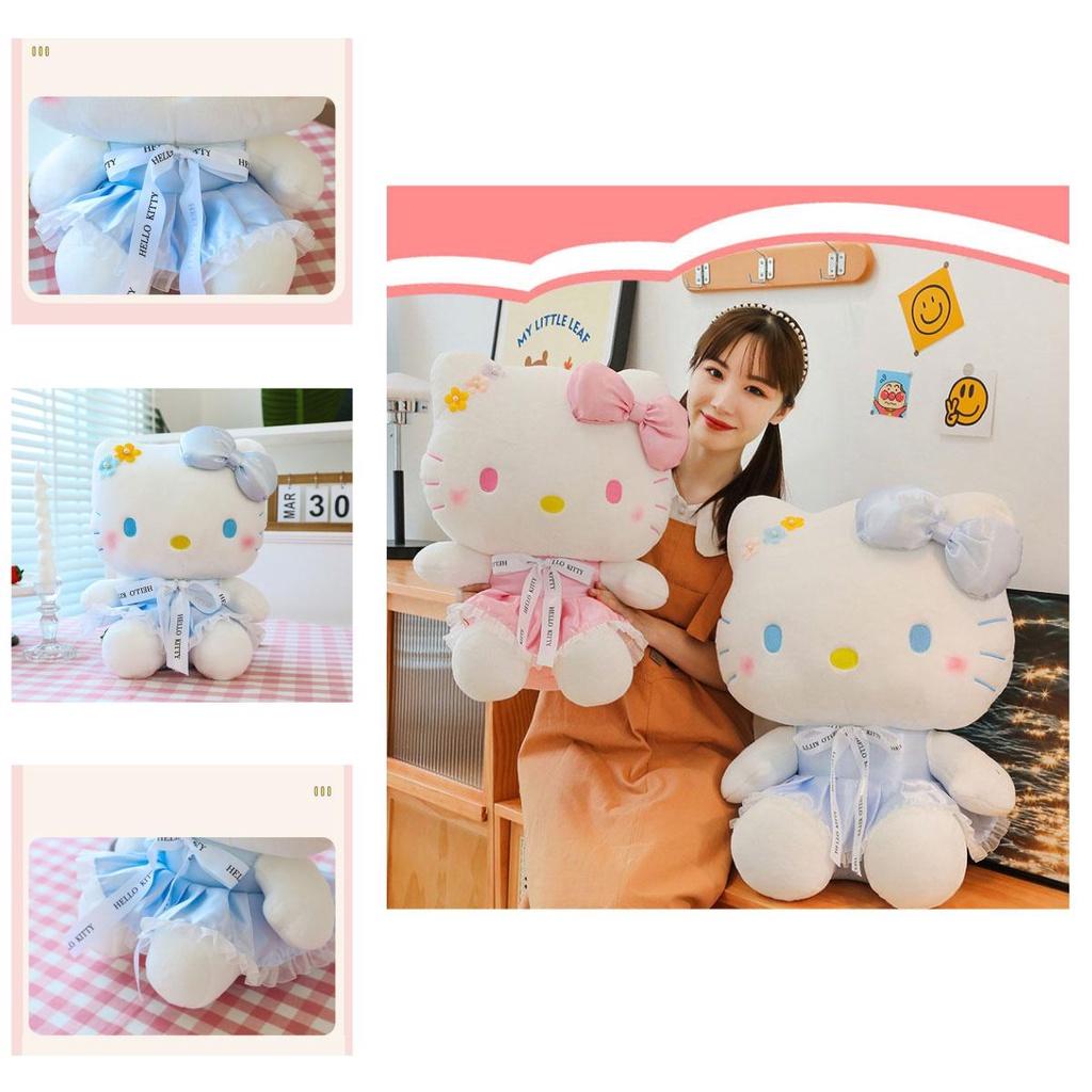 Cute Flower Kt Cat Plush Doll Wholesale Stuffed Toy Katie Cat Doll Collectible Gift