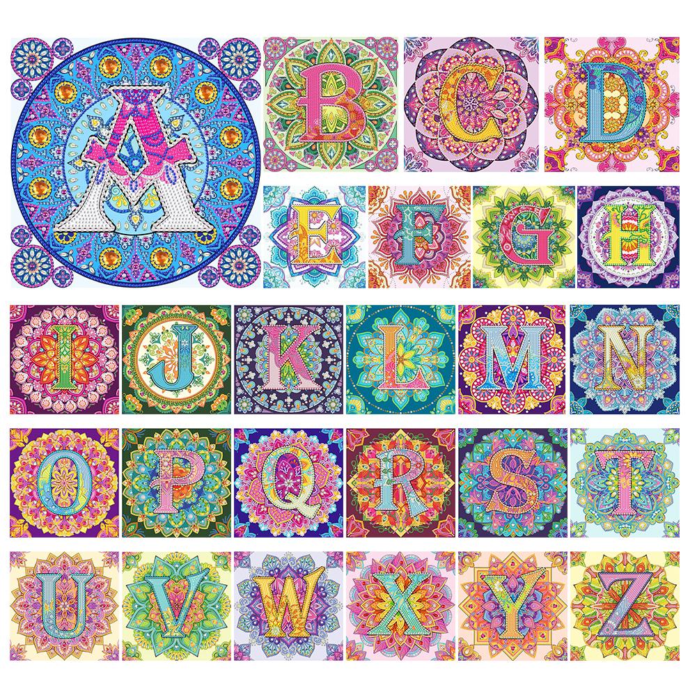 5D DIY Diamond Painting Capital Letters Diamond Embroidery Painting Full Round Diamond Mosaic DIY Rhinestones Home Decor Gift