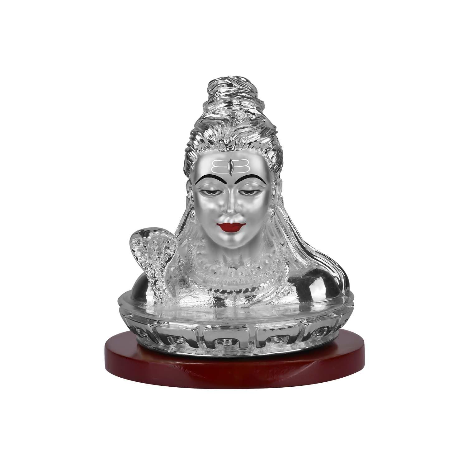

Shiva Idol for Home Decor Showpiece Statue of Lord Shiva Blessings Shiv Ji Murti for Puja Room, Festival Gift Mahadev Figurine for Prosperity