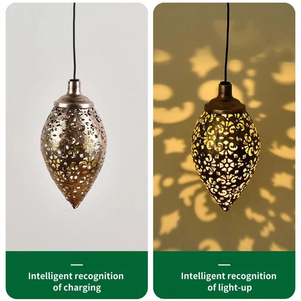 Water Drop-Shaped Outdoor Solar Projection Light – Waterproof & Hollowed-Out for Garden, Patio, Stair, Fence, Street, Landscape