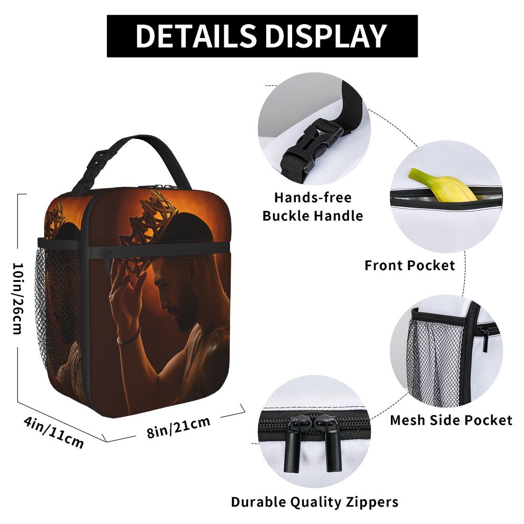 Ilias Topurias Lunch Bag  Leisure Lunch Box Outdoor Picnic Portable Insulated Tote Food Bags For Men Waterproof Cooler Bag
