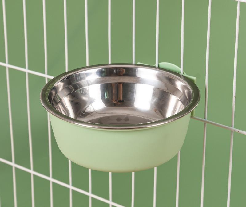 Hanging Automatic Pet Cat Food Feeder with 30oz Bowl and 500ml Water Dispenser Bunny Gravity Feeding Station Waterer Set Feeder