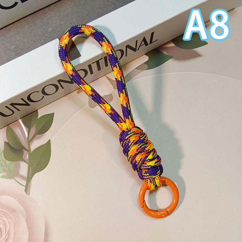 1pcs Paracord Braided Woven Keychain Lanyard Buckle Emergency Survival Bagpack Key Ring Wristlet Strap Car Trinket Key Holder