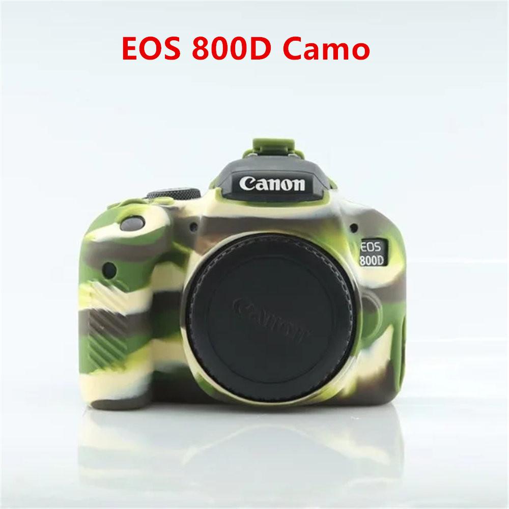 Soft Silicone Armor Camera Body Case For Canon EOS 750D 80D 800D 850D 1300D 1500D 200D 200D II Protective Skin Cover