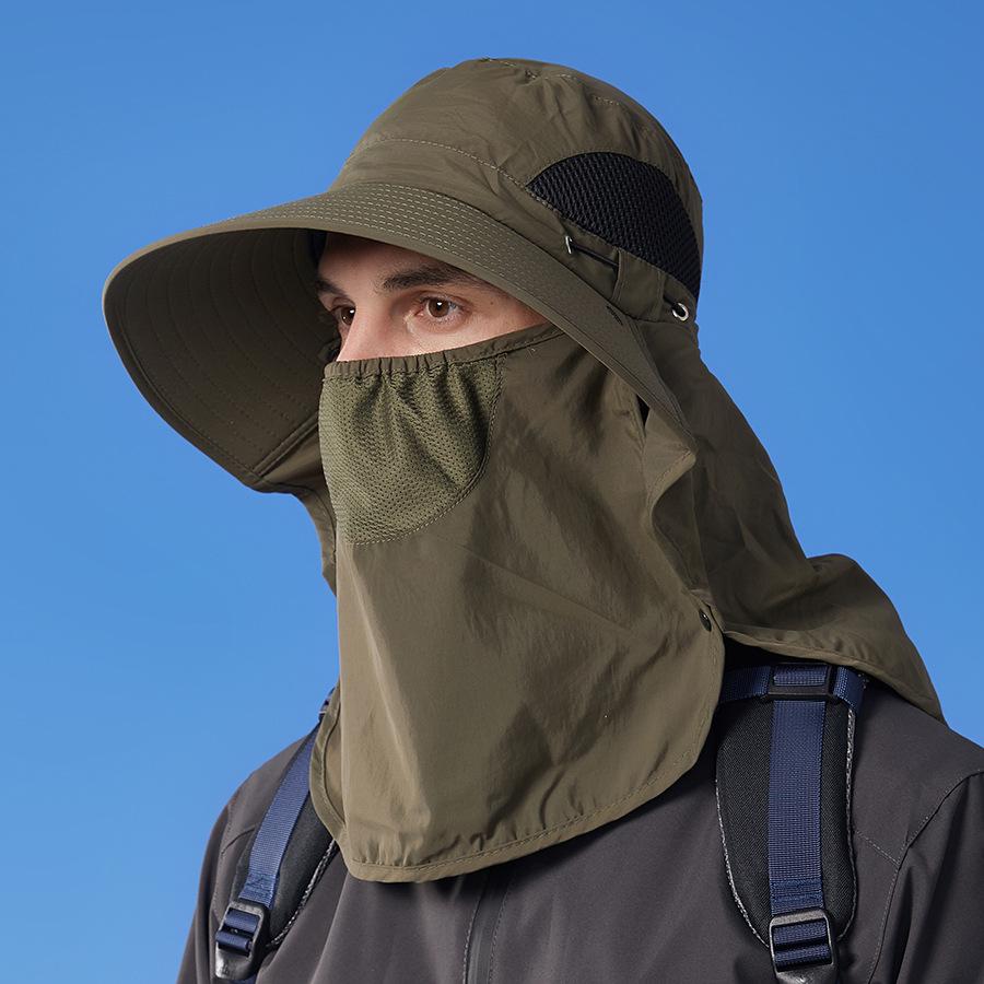 Sun Protection Hat Summer Outdoor Riding Fishing Uv Protection Mask Shawl Fisherman Hat Men Mountaineering Hat