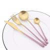 16Pcs/Set Matte Black Tableware Set 304 Stainless Steel Cutlery Knife Fork Spoon Dinner Set Brunch Dinnerware Kitchen Flatware
