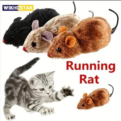 1 Pz Divertente Realistico Peluche Topo Corsa Ratto Giocattolo per Gatti Cani Coda Topo Animali Domestici Bambini Colore Casuale
