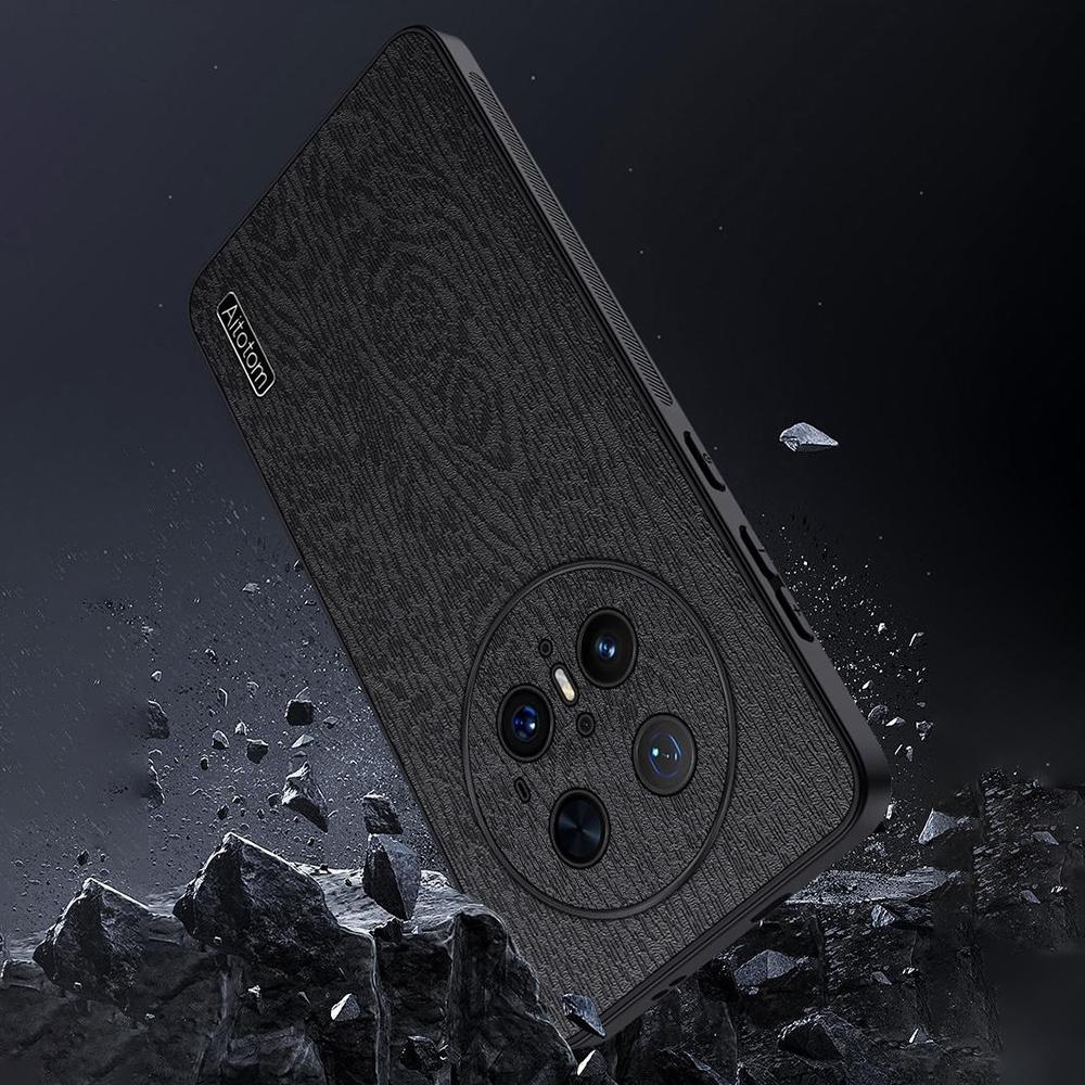 For Huawei Mate 70 Pro+/Mate 70 Pro Case Wood Texture PU Leather Coated PC TPU Phone Cover