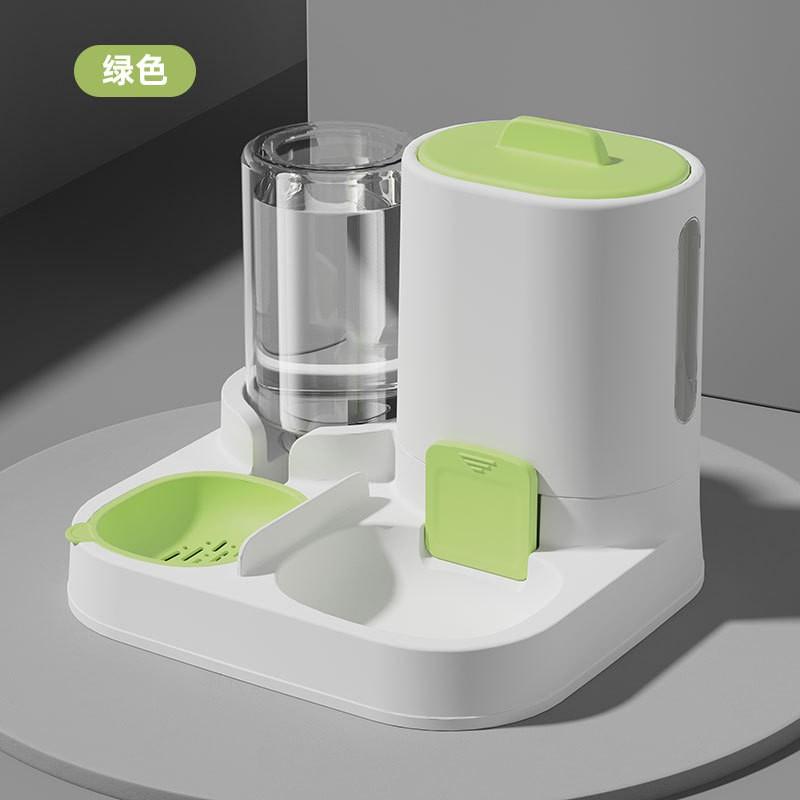 Automatic Pet Feeder Waterer Combo Cats Large Capacity Plastic Food Bowl Drinking Fountain Integrated
