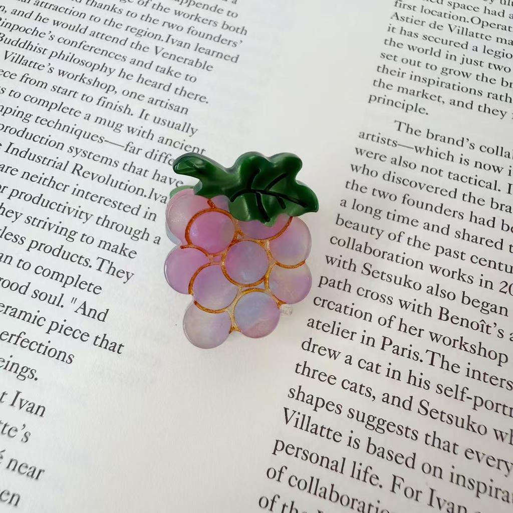 Summer Fruit Hair Clips: Cherry, Strawberry, Grape Claw Clips - Cute & Sweet Accessories