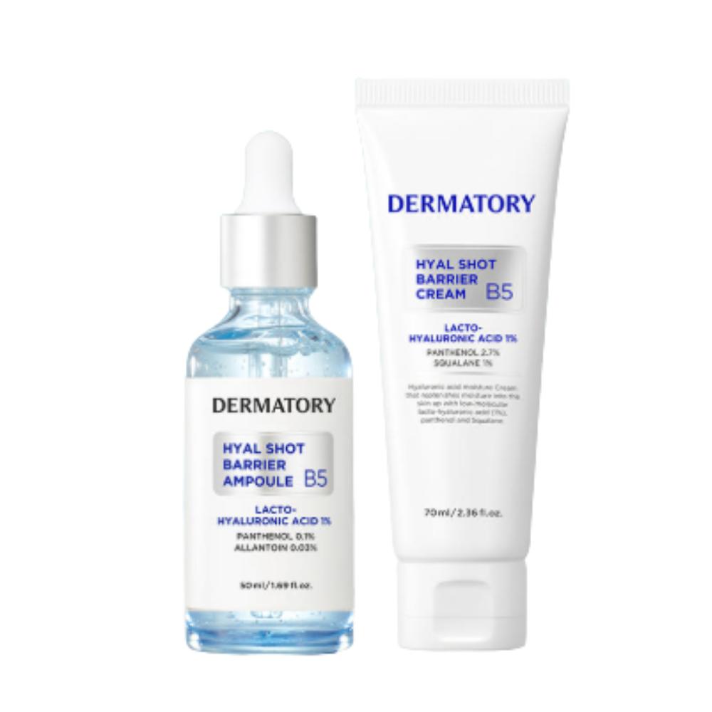 DERMATORY Hyal Shot Barrier Ampoule B5 50ml + Barrier Cream B5 70ml Set