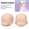 1/12 BJD Doll Head Blank for Ball Jointed Doll Customizable Faceup DIY Makeup Practice Removable Plastic Head Parts