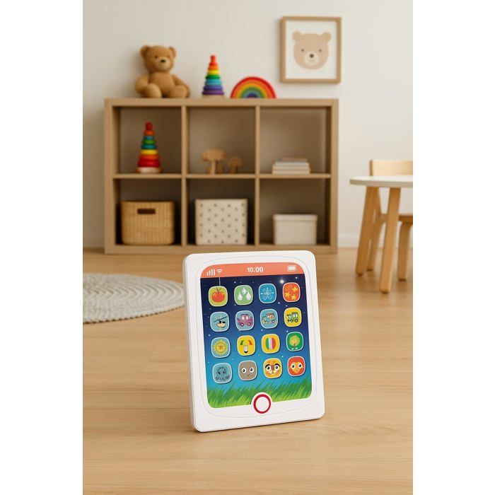 Tablette musicale pour enfants - JUGATOYS - 21x5x28 cm - Multicolore - Sons en anglais - Automatique