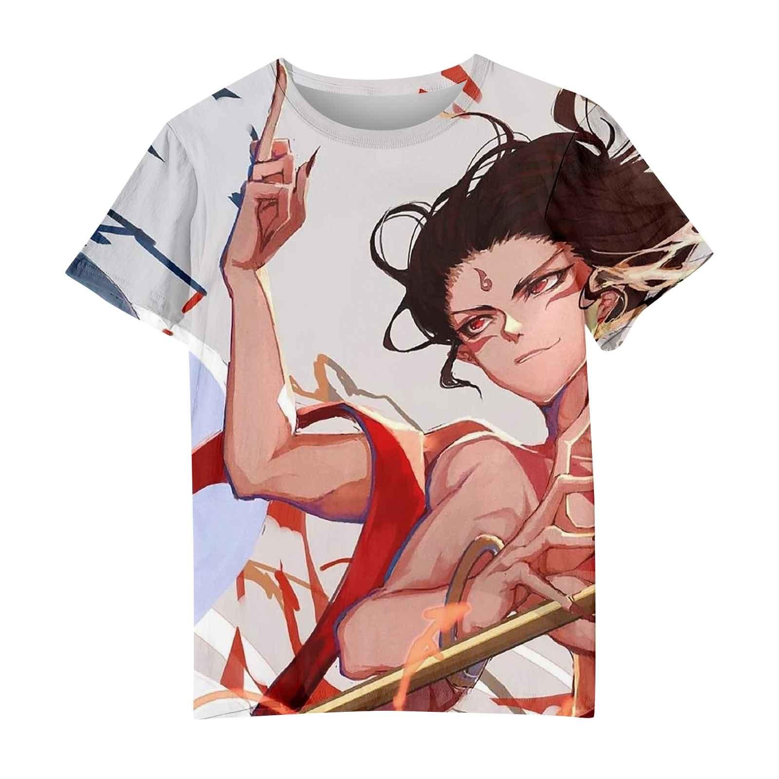 

Мужская и женская повседневная свободная футболка с принтом, круглый вырез, пуловер, топ с короткими рукавами XL белый