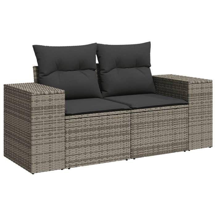 VidaXL Garden Lounge Set with Cushions 9 Pcs, Patio Sofas, Patio Furniture Set, Outdoor Furniture, Grey 3222849