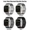 Magnetic Stainless Steel Strap For Apple Watch Band Series 10 46mm  Iron Man Watchband iWatch 9 Ultra 2 49mm 45mm 44mm 42mm