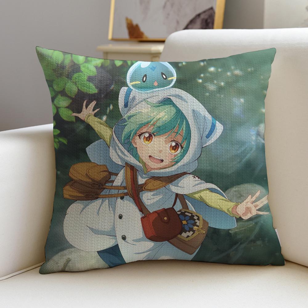 Saijaku Tamer wa Gomi Hiroi no Tabi wo HajimemashitaS Cushion Cover  linen pillowcase square removable and washable cushion