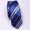 2024 New British Stripes Korean Version of The Tie Fashion Polyester Silk Tie