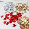 100Pcs Gold Silver Stars for Christmas Party Decor Foam Fabric Stars DIY Scrapbook Cards Ornaments Embellishments Accessory
