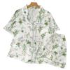 Small Fresh Flower Letter Ice Silk Pajamas Women'S Summer High-End Short-Sleeved Loungewear