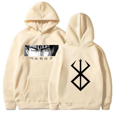 Hot Berserk Guts Hoodie Anime Manga Printed Street Apparel Harajuku Unisex's Women's Fashion Autumn/Winter Sweatshirt Hoodie