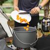 Camping Pot Cookware  Aluminum Lightweight Cooking Pot with Steamer for Outdoor Camping Hiking Meals 15L