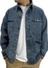 Hanes Stretch Denim Sizes and LL Men's Jacket, M, L, (JP, Alphabet, LL, Sax)