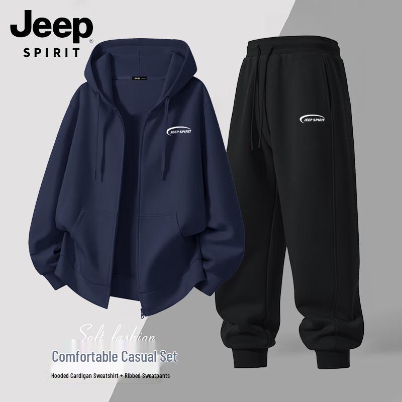 JEEP SPIRIT Men s Hooded Sweatshirt & Jogger Set 2XL
