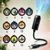 USB Operated Portable Projector Light Christmas Halloween Patterns for Bedroom Home Holiday Decoration