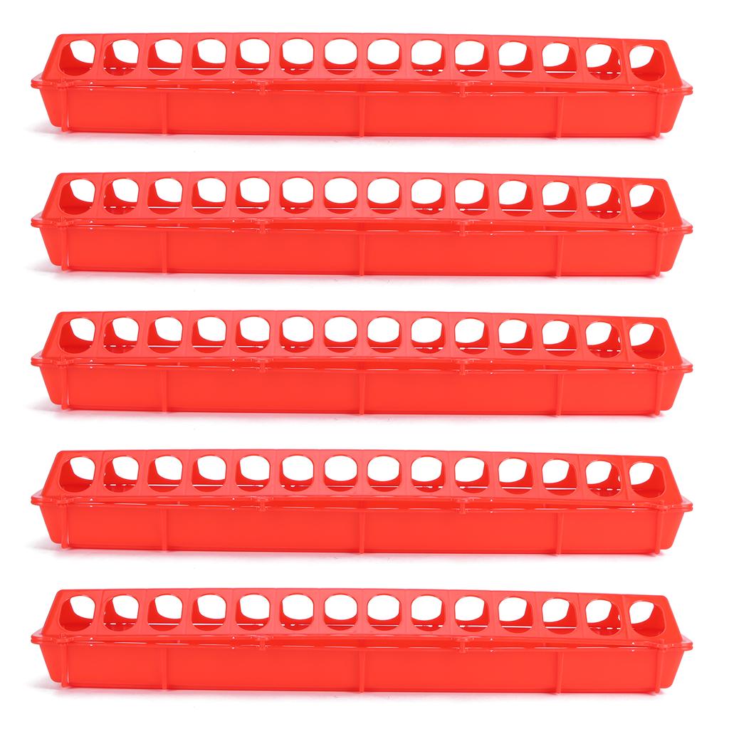 5Set Thicken Bird Feeder Outdoor Hanging Plastic Pigeons Feeding Device Cage Accessory Red