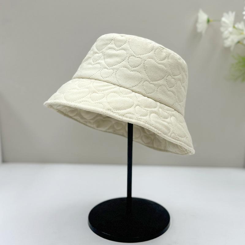 New Hat Women's Winter Plain All-match Basin Hat Autumn and Winter Face Small Bucket Hat Warm Bucket Hat