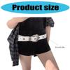 Antique Rivets Studded Waist Belt With Engraved Pattern Buckles PU Leather Pin Buckles Waistband For Women Jeans Pants