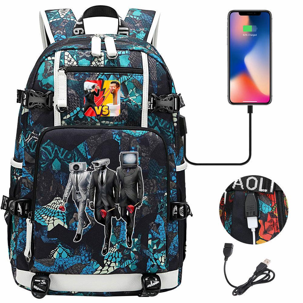 3-teiliges Schulrucksack-Set für Schüler Große Kapazität Oxford-Stoff Schultasche mit Schultergurt und Federmäppchen