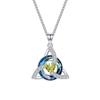 12 Birthstone Knot Necklace Colorful Crystal Trinity Knot Triquetra Pendant For Women Irish Jewelry