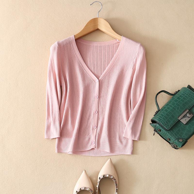 Mode Neuer Dünner Strick-Cardigan Damen Sommer Klimatisierter Gestrickter Sonnenschutz-Cardigan Damenbekleidung Slim Lady Strickwaren Tops 26231