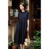 Light Choice, Casual Temperament Structure, Pleated Splicing Design, Short-sleeved Dress/medium and Long Skirt
