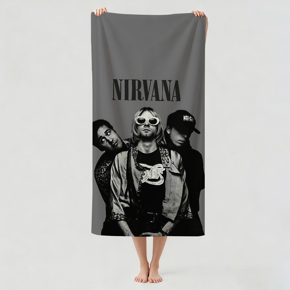 Rock Band N-Nirvana Towel Drying Bath Towel Applicable To Light Swimming Camping Yoga Beach Out