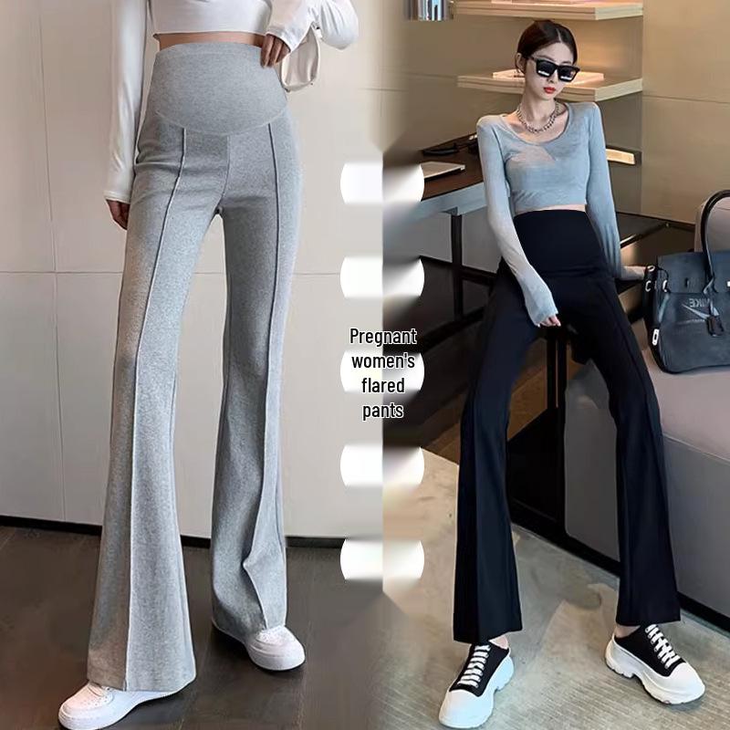 2025 Spring/Autumn High-Waisted Maternity Flare Pants - Stylish, Slimming, Versatile, Long, and Casual. 3XL