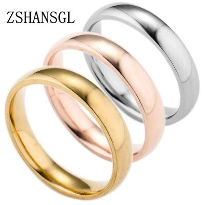 Titanium Steel Rings for Men Anti-allergy Smooth Simple Matt 316L Stainless Wedding Couples Rings Bijouterie for Man Woman Gift