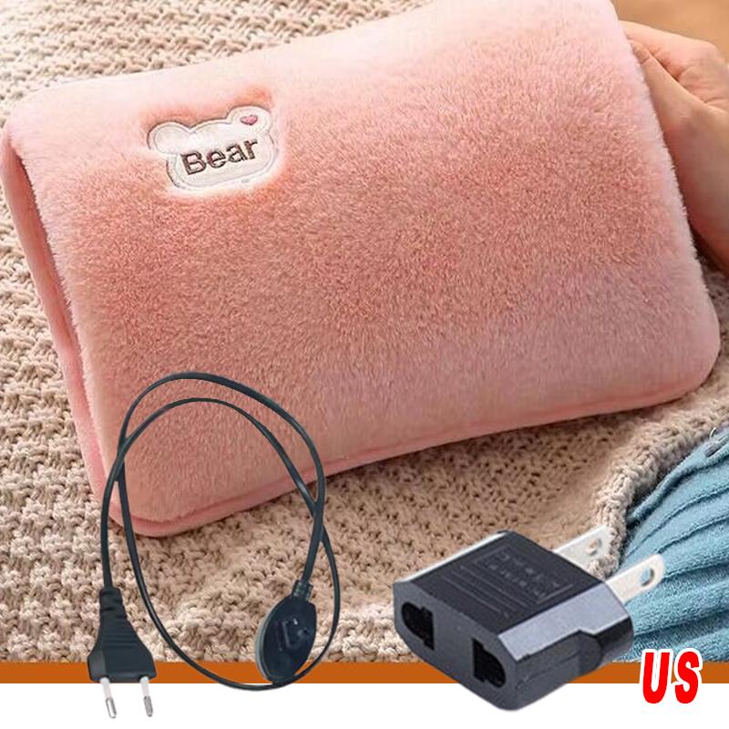 Rechargeable Electric Hot Water Bag Soft Winter Hand Warmer Home Heater Reusable Bottle EU Plug Portable Pocket Warmer Office