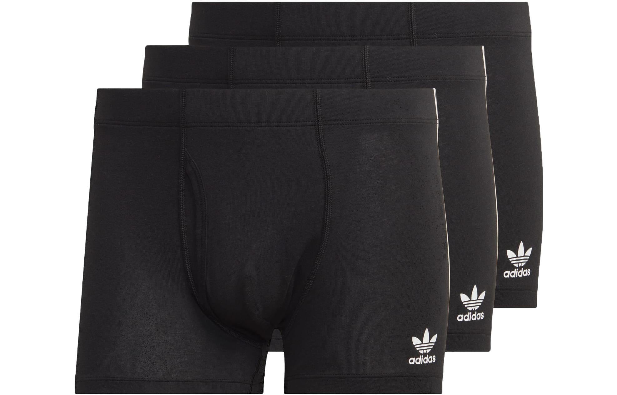 Adidas Originals COMFORT FLEX COTTON 3 STRIPES Трусы-брифы Мужские 3 шт. Черный GB0841 S