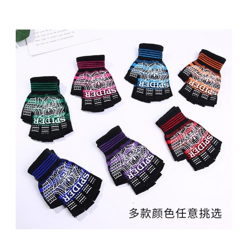 

Новогодние перчатки для защиты труда с противоскользящим узором «Паук» с вязаными точками, новые перчатки для защиты труда из хлопка