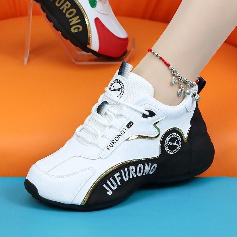 Spring new casual sports shoes men's and women's low-top dad shoes shoes lace-up fashion inner height increase