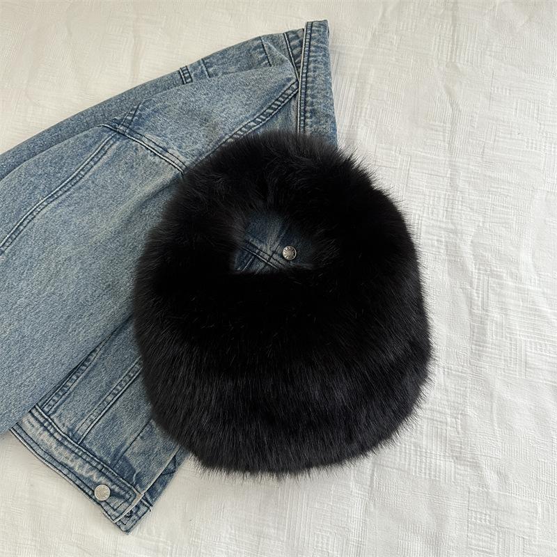 Fashion Plush Bag Women's Large Capacity 2025 New Autumn and Winter Niche One-shoulder Portable Fluffy Dumpling Bag