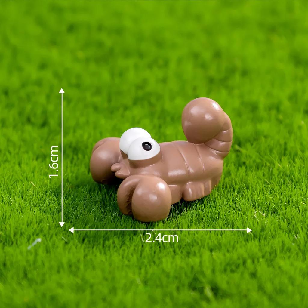 Figurines Miniatures Cute Cartoon Caterpillar Snail Insect Micro Landscape Ornaments For Home Decorations DIY Gardening Decor