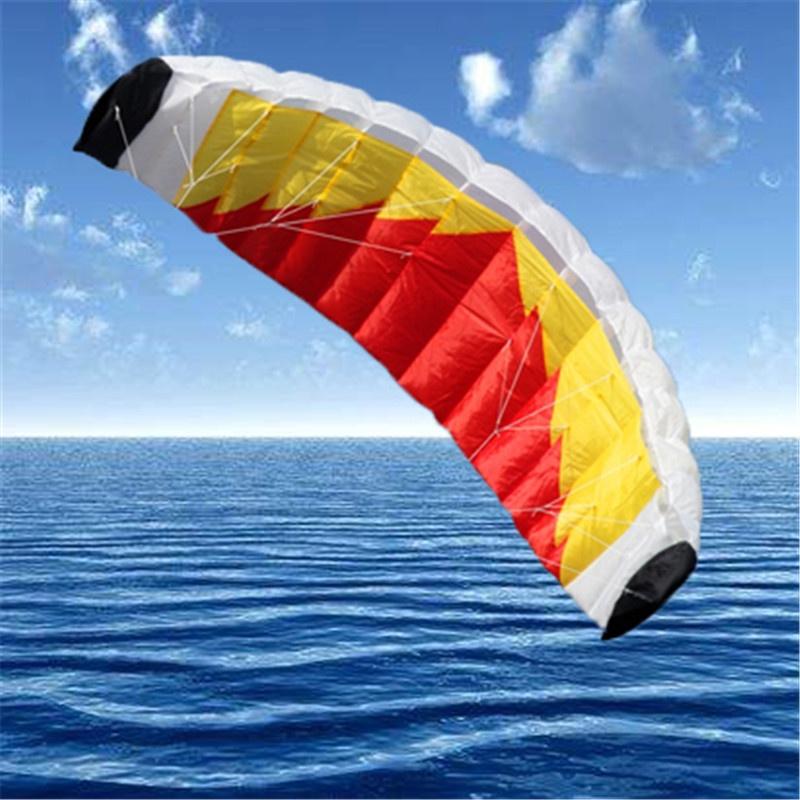 Flame Dual Line Parachute Kite With Handle And String For Beach Fun**