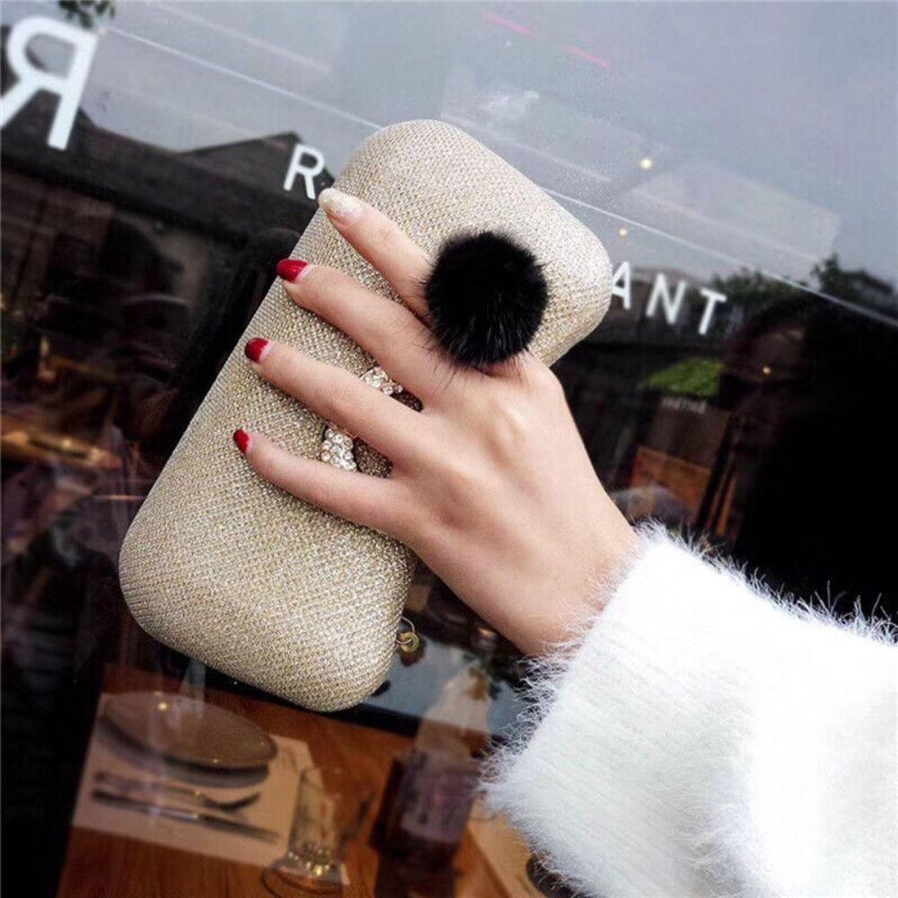 Opening Adjustable Pompom Fur Ball Ring Alloy Ring Cute Fur Ball Mink Hair Finger Ring  Women